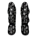 Rock And Roll Music Pattern Print Muay Thai Shin Guards