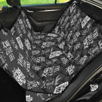 Rock And Roll Music Pattern Print Pet Car Back Seat Cover