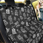 Rock And Roll Music Pattern Print Pet Car Back Seat Cover