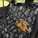 Rock And Roll Music Pattern Print Pet Car Back Seat Cover