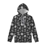 Rock And Roll Music Pattern Print Pullover Hoodie