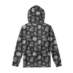 Rock And Roll Music Pattern Print Pullover Hoodie