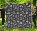 Rock And Roll Music Pattern Print Quilt