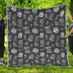 Rock And Roll Music Pattern Print Quilt