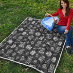 Rock And Roll Music Pattern Print Quilt