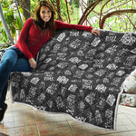 Rock And Roll Music Pattern Print Quilt