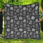 Rock And Roll Music Pattern Print Quilt