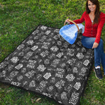 Rock And Roll Music Pattern Print Quilt