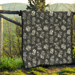 Rock And Roll Music Pattern Print Quilt