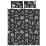 Rock And Roll Music Pattern Print Quilt Bed Set