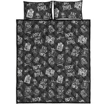 Rock And Roll Music Pattern Print Quilt Bed Set