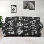 Rock And Roll Music Pattern Print Sofa Cover