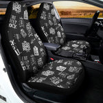 Rock And Roll Music Pattern Print Universal Fit Car Seat Covers