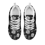 Rock And Roll Music Pattern Print White Sneakers
