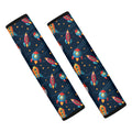 Rockets And Stars Pattern Print Car Seat Belt Covers