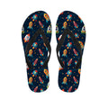 Rockets And Stars Pattern Print Flip Flops