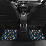 Rockets And Stars Pattern Print Front and Back Car Floor Mats