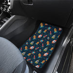 Rockets And Stars Pattern Print Front and Back Car Floor Mats