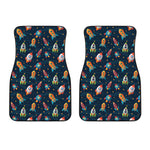 Rockets And Stars Pattern Print Front Car Floor Mats