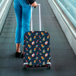 Rockets And Stars Pattern Print Luggage Cover