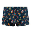 Rockets And Stars Pattern Print Men's Boxer Briefs