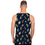 Rockets And Stars Pattern Print Men's Tank Top