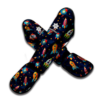 Rockets And Stars Pattern Print Muay Thai Shin Guard