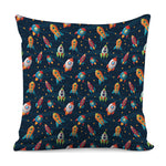 Rockets And Stars Pattern Print Pillow Cover