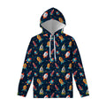 Rockets And Stars Pattern Print Pullover Hoodie