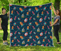 Rockets And Stars Pattern Print Quilt