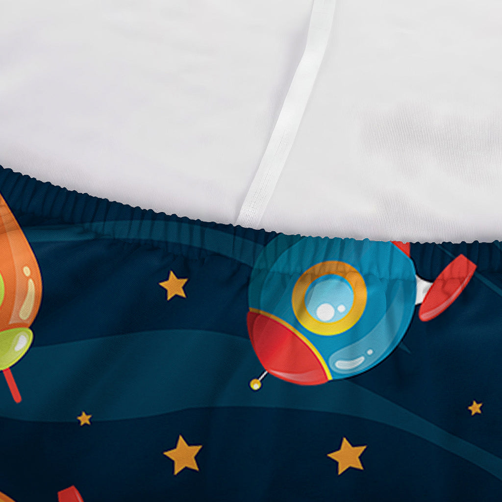 Rockets And Stars Pattern Print Sofa Cover
