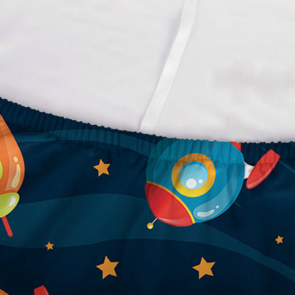 Rockets And Stars Pattern Print Sofa Cover