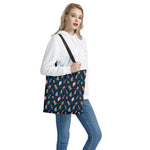 Rockets And Stars Pattern Print Tote Bag
