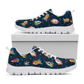 Rockets And Stars Pattern Print White Running Shoes