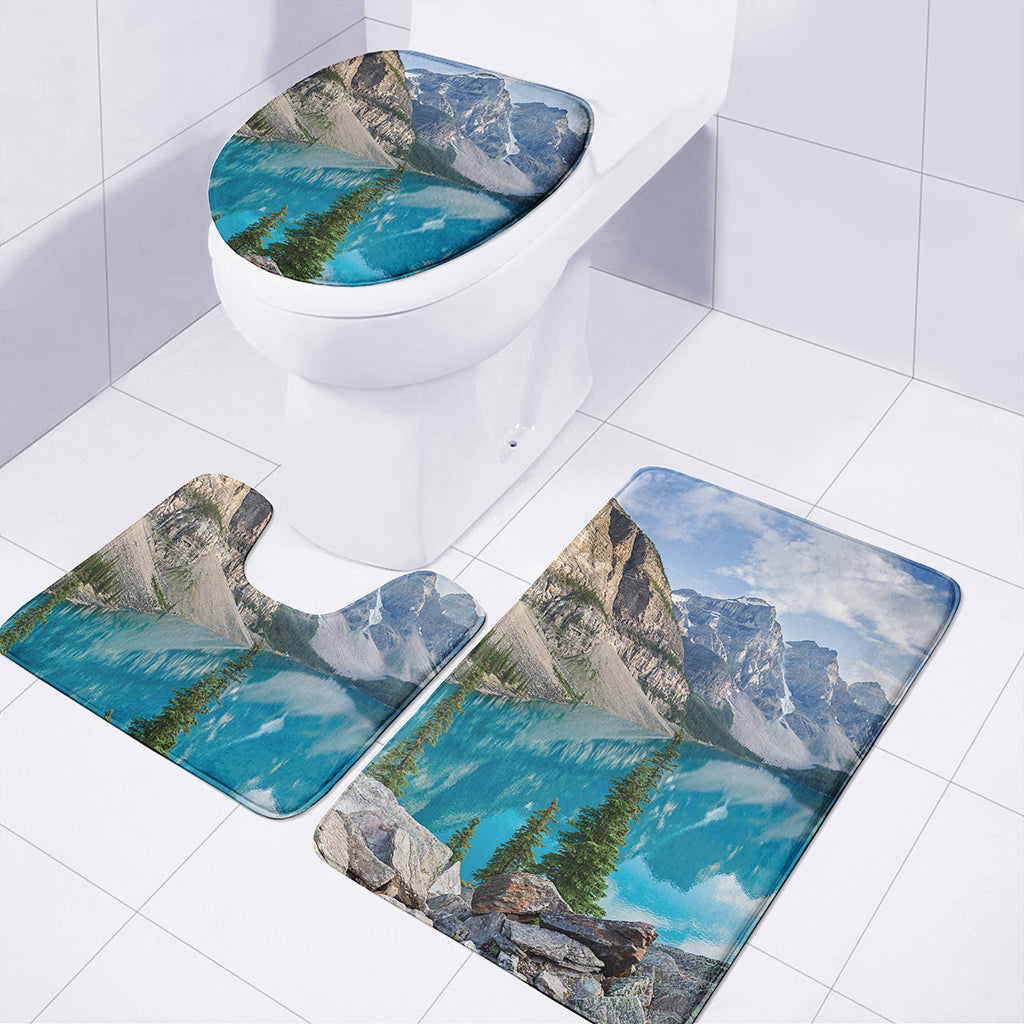 Rocky Mountain Print 3 Piece Bath Mat Set