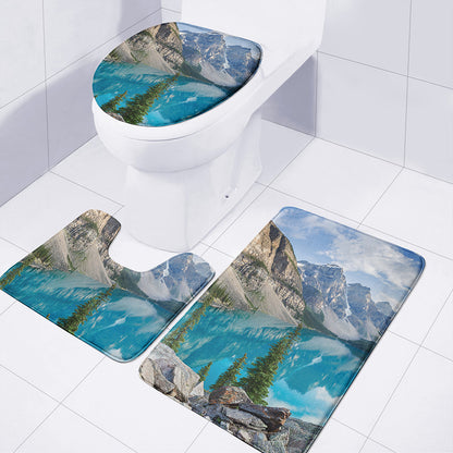Rocky Mountain Print 3 Piece Bath Mat Set