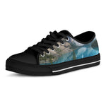 Rocky Mountain Print Black Low Top Shoes