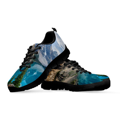 Rocky Mountain Print Black Sneakers