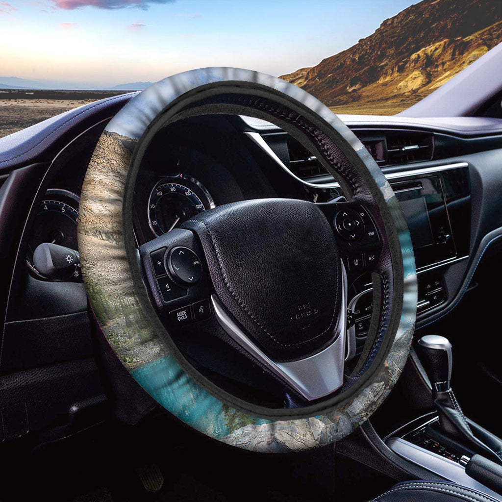 Rocky Mountain Print Car Steering Wheel Cover