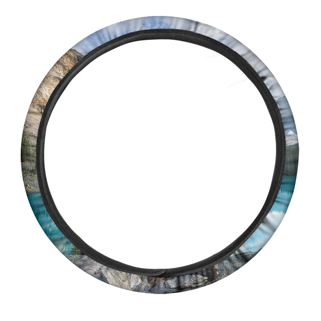 Rocky Mountain Print Car Steering Wheel Cover