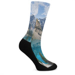 Rocky Mountain Print Crew Socks