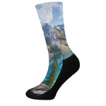 Rocky Mountain Print Crew Socks