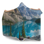 Rocky Mountain Print Hooded Blanket