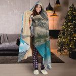 Rocky Mountain Print Hooded Blanket