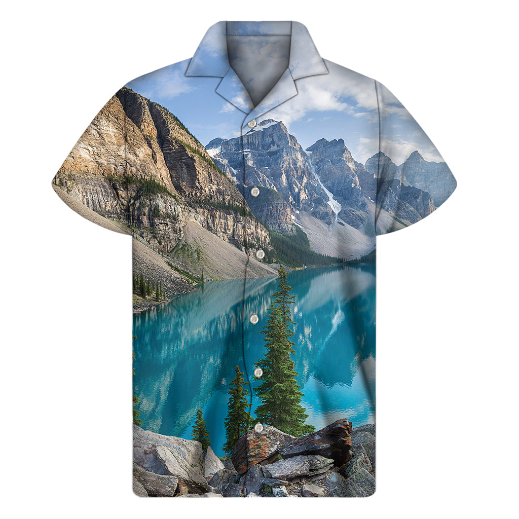 Rocky Mountain Print Men's Short Sleeve Shirt