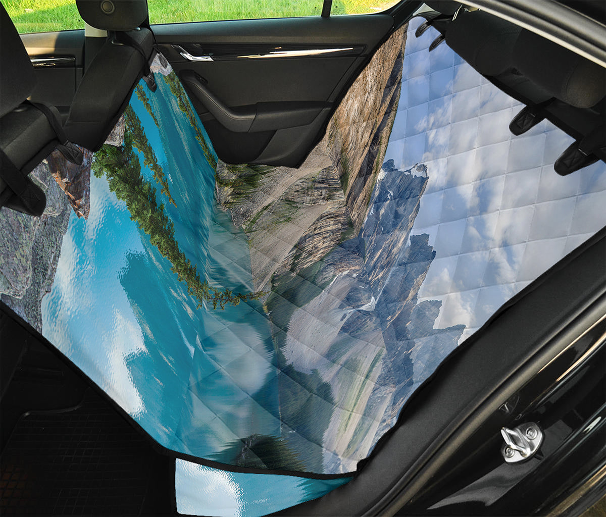 Rocky Mountain Print Pet Car Back Seat Cover