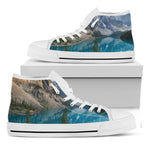 Rocky Mountain Print White High Top Shoes