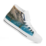 Rocky Mountain Print White High Top Shoes