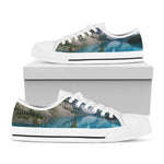 Rocky Mountain Print White Low Top Shoes