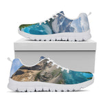 Rocky Mountain Print White Sneakers